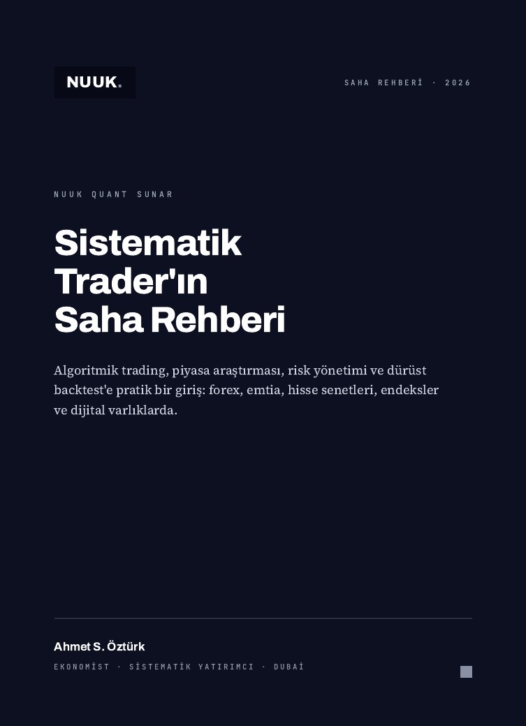 Sistematik Trader'ın Saha Rehberi, Türkçe baskı kapağı